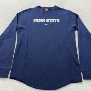 Vintage 90s Nike Penn State Nittany Lions Mens Long Sleeve Thermal Crew Neck L
